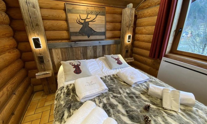 La Bresse Ski Chalet | LE GRAND CERF Chalet en rondins avec SPA Jacuzzi