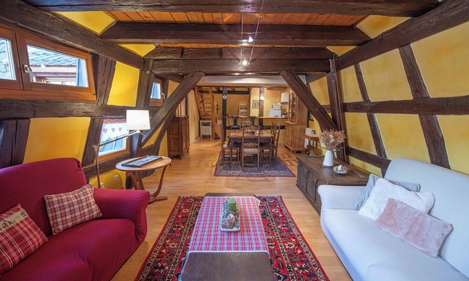 Riquewihr Apartment | LE REPAIRE DES LUTINS Charming Duplex (6 persons) quiet in Riquewihr