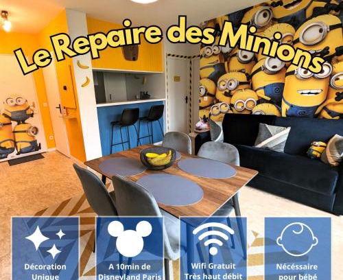 Bailly-Romainvilliers Apartment | Le Repaire - 10min Disney - Familial - Centre Ville