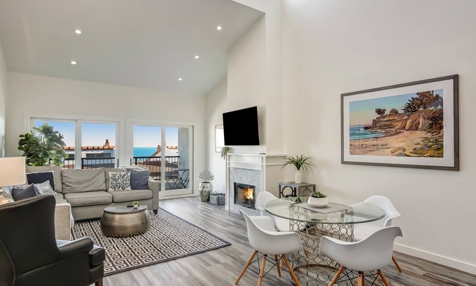 East Mesa Condo | Leadbetter Beach Retreat - penthouse with ocean views, heated pool/spa, high end interiors!