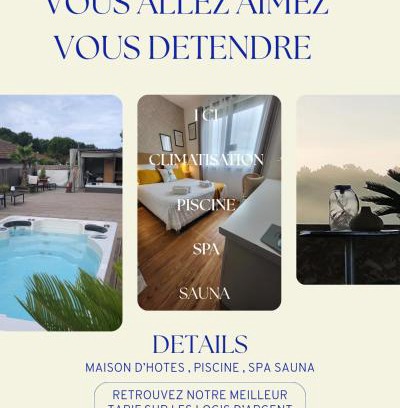Mimizan House | "Les Logis d'Argent" Chambre d'hôte avec WC, SDB, TV, Wifi, Option Petit Déjeuner , Parking
