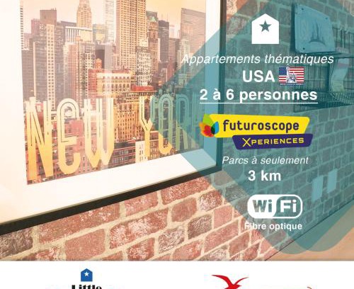 Jaunay-Clan Apartment | Little America - Appart Hôtel 3km Futuroscope