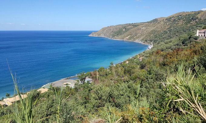 Marina di Pisciotta Apartment | Loft in family villa with sea view terrace and breathtaking panorama.