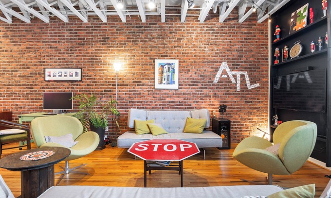 Castleberry Hill House | Loft style town-home with 2 Bedrooms , WiFi, AC in Atlanta, garage, gated condo