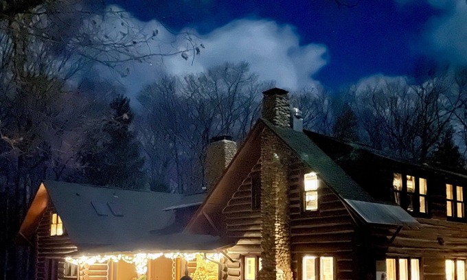 Northport Cabin | Log lodge estate in northern Michigan. A one of a kind up north experience.