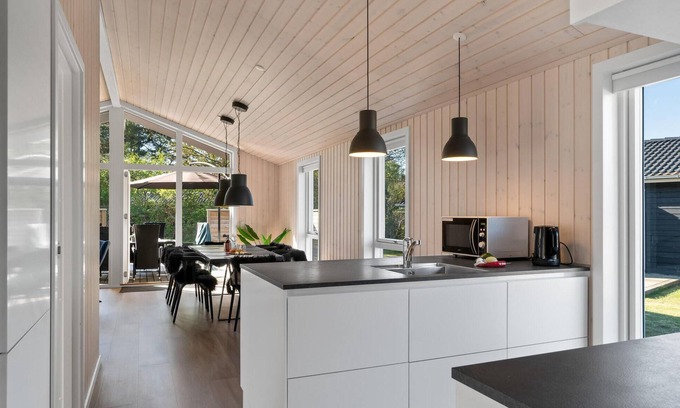 Nykøbing House | Look forward to a fantastic sandy beach near this inviting house with a large terrace.
