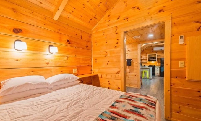 Bryan Cabin | Look No Further! Full Kitchen, Outdoor Swimming Pool, Pets are Allowed Here