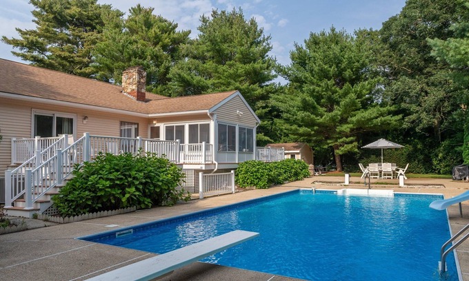Cotuit House | Lots of space for a big family reunion, privacy, HEATED pool