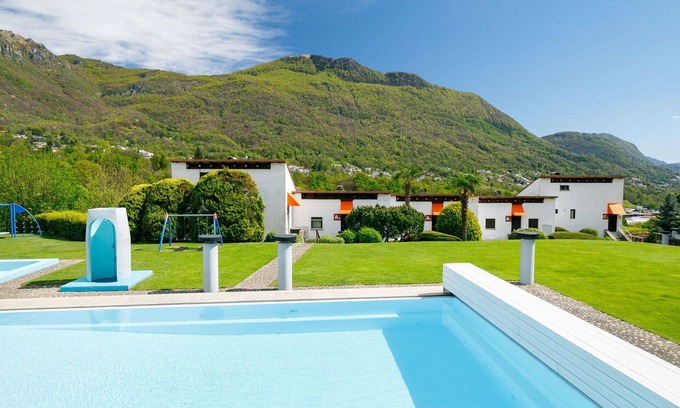 Capriasca Apartment | Lovely apartment for 5 guests with pool, WIFI, TV, patio, pets allowed and panoramic view