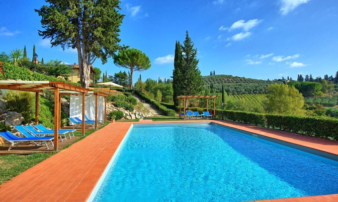 Certaldo Apartment | Lovely apartment with pool, WIFI, A/C, TV, panoramic view and parking, close to San Gimignano