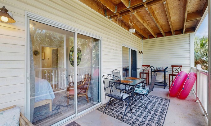 Folly Beach Condo | Lovely condo with marsh view, shaded balcony, central AC - 1 mile to Folly Beach
