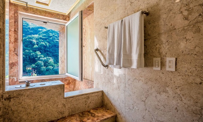 Boca de Tomatlan Hotel | Luna Suite With two King Size Beds, With Walk out Terrace Overlooking the Beach