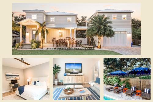 Vilano Beach House | Luxe Home -slps 19 Pool Hot Tub Cart Beach