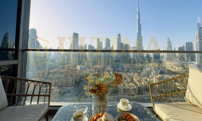 Ras Al Khor Industrial Area Apartment | Luxurious 3BR Overlooking Burj Khalifa-Downtown
