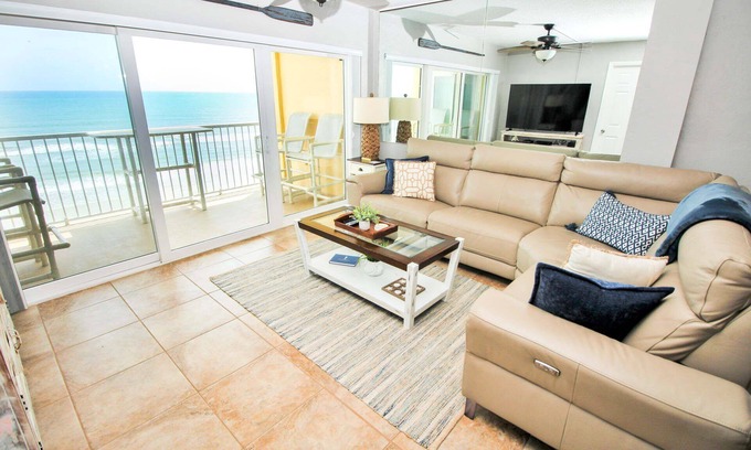 New Smyrna Beach Condo | Luxurious Retreat by the Sea! Best oceanfront views and coastal decor in NSB.