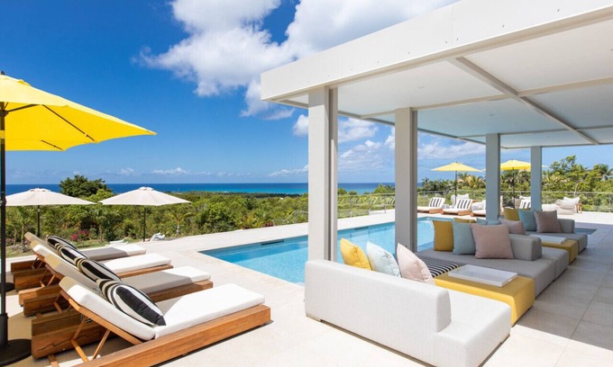 Les Terres Basses Villa | Luxurious Solis Villa: Breathtaking 7-BR Oceanview Retreat in Prestigious Gated Community