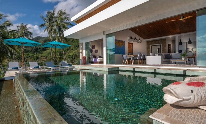Bophut Villa | Luxury: 5-Bedroom Villa Aruna with Cinema & Spa, Embrace Spectacular Seaview