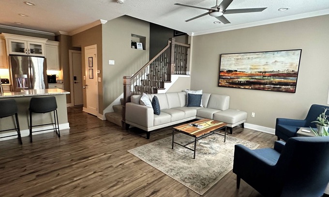 Sherman Hill Condo | Luxury condo. 2 car garage, rooftop patio. Perfect for work or play!