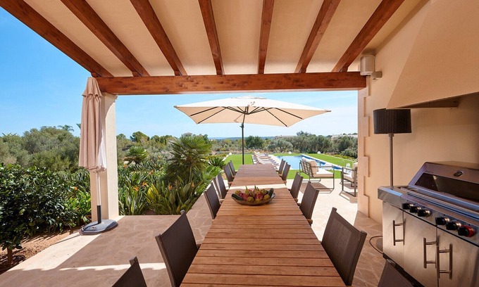 Portocolom Villa | Luxury finca with pool and panoramic view to the sea near Portocolom