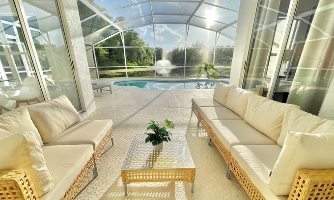 Chatham Park House | Luxury Home Close to Disney, Pool Lake Sunset View