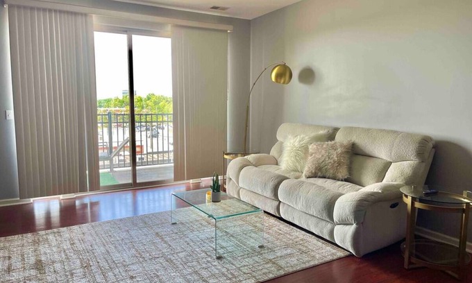 Dearborn Condo | Luxury Modern Cozy 2BR Loft Top Floor with exclusive Indoor Gym, & Outside Patio