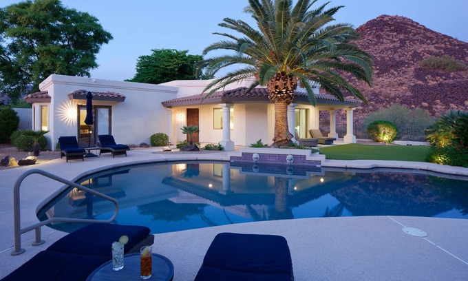 Central Scottsdale House | Luxury Mountain Estate-Pool-Spa-BBQ+Bar-Fire pit