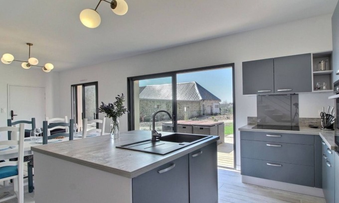 Plonevez-Porzay House | Luxury seaside gîte, projection room, sauna and jacuzzi -4-star accommodation