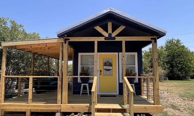 La Hacienda Estates Cabin | Luxury tiny cabin Pool & Hot tub minutes from Lake Travis and Lake Austin.