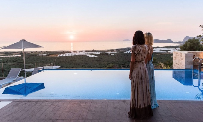 Limeniskos Villa | Luxury villa | Heated pool, gorgeous sea view, near Falassarna beach
