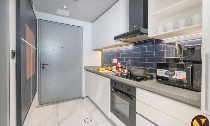 Madinat Zayed Apartment | MAG Stylish Studio in Business Bay Pool