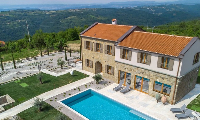 Sveti Bartol Villa | Magnificent Villa Paradiso d’Istria with a swimming pool, jacuzzi and sauna