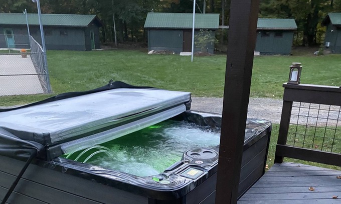 Hillsgrove Cabin | Main cabin w hot tub within a new campground! Hiking biking and fishing!