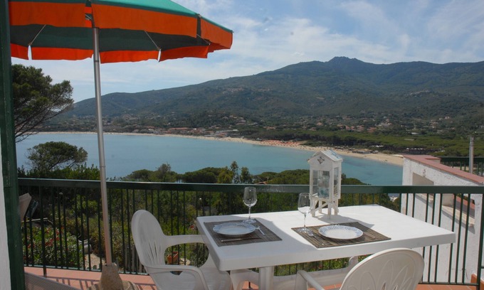 Campo nell'Elba Apartment | Marina di campo, panoramic terrace with sea view