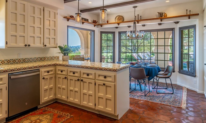 Golden Quadrangle House | Marvista - Spanish Style Estate in Montecito Foothills