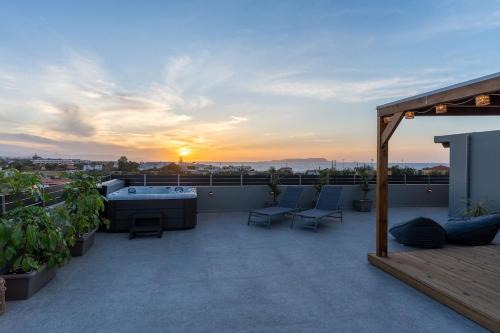 Agkisaras Apartment | MD Horizon with private Jacuzzi near the beach