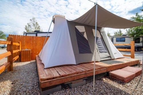 Moab South Valley House | Moab RV Resort Glamping Setup Tent OK-T3