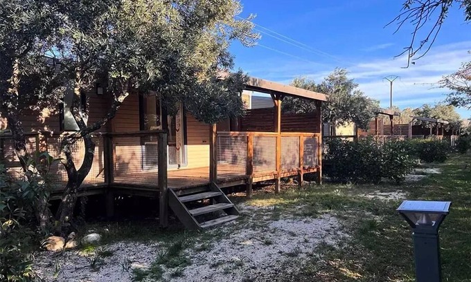 Aups House | Mobilheim Castellane Gartenseite - 30m2 - 2 Schlafzimmer + TV + A/C 4 Personen