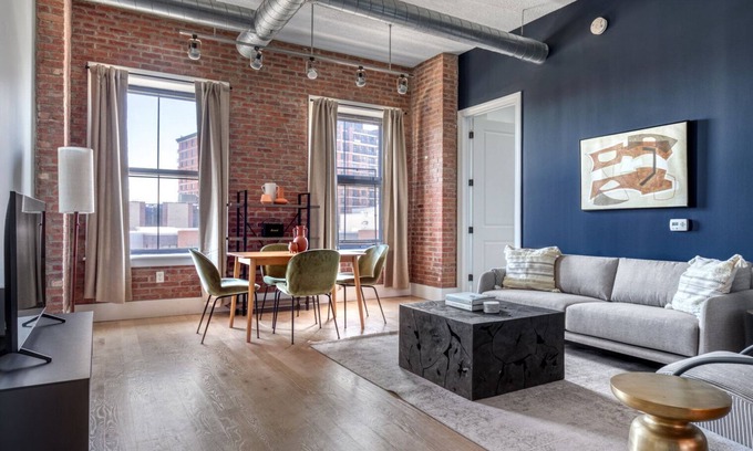 The Heights Apartment | Mod Jersey City 2BR w/W/D & Doroman, free shuttle to PATH, by Blueground