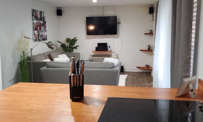 Fayetteville House | Modern 2 bedroom 1 bath home with barbeque grill and sauna pool.