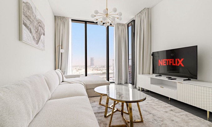 Nad Al Sheba Apartment | Modern 2 BR with Pool View in Sobha Hartland
