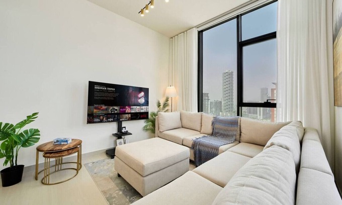 Jumeirah Village Circle Apartment | Modern 2BR Retreat in Je VC w/Private Pool Balcony