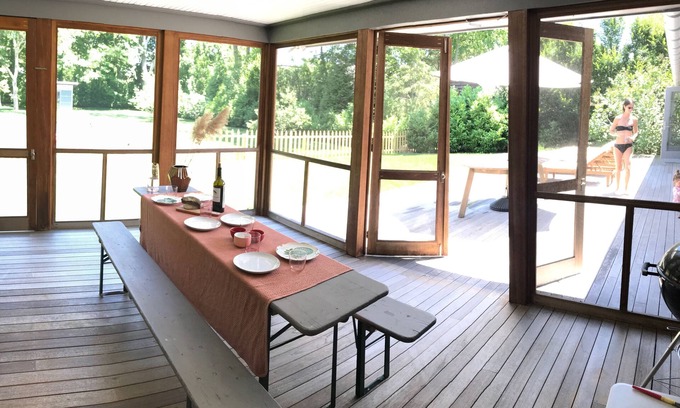Bellport House | Modern Bellport Village Beach House With Pool.