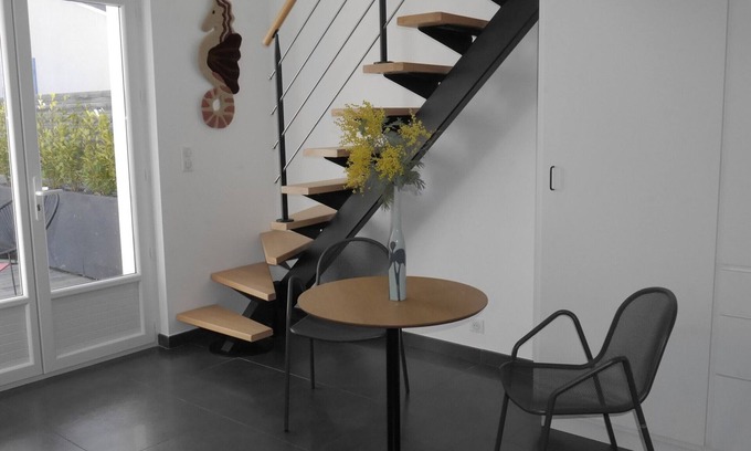 Locmaria House | Modern Comfort in Lush Village, Near Turquoise Beaches