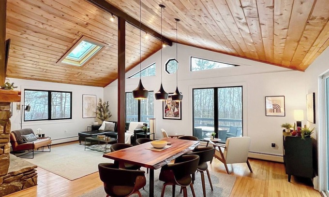 West Stockbridge House | Modern Designer Chalet on 5.5 Private Acres Near Tanglewood