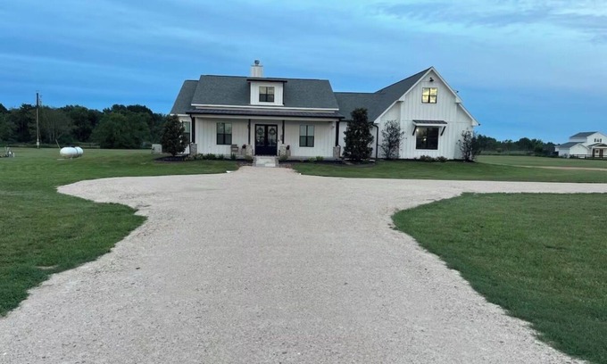 Sealy Other | Modern farmhouse with a pool