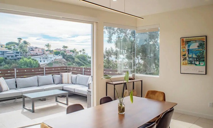 Mission Hills House | Modern Hillside Oasis with Jacuzzi, Ocean Views, BBQ, EV Charger, Treetop Master