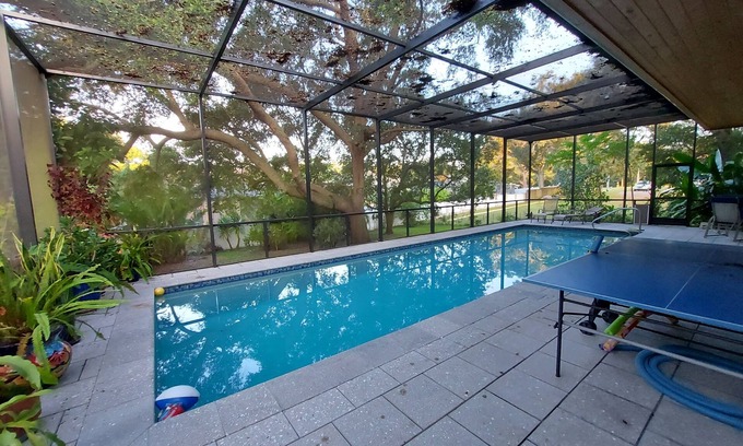 Palm Harbor House | Modern Jewel, 10 Min. drive to Honeymoon Island, Sleeps 4, Lap Pool, WorkoutRoom