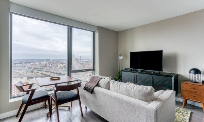 West End Apartment | Modern North Station Studio w/Gym & W/D, nr Dining, by Blueground