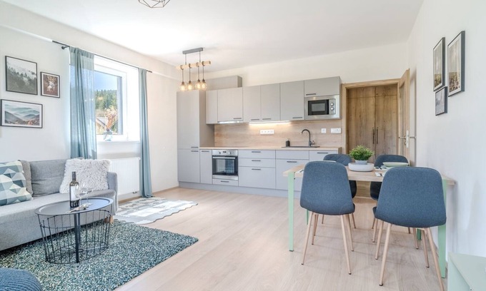Loucna Pod Klinovcem Condo | Modern "ski-to-door" vacation apartment for 4 guests in the Klínovec ski area