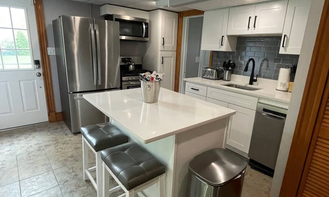 Billerica Apartment | Modern Updated Apartment/Private Parking, Yard, Grill, Firepit - Resort Living!